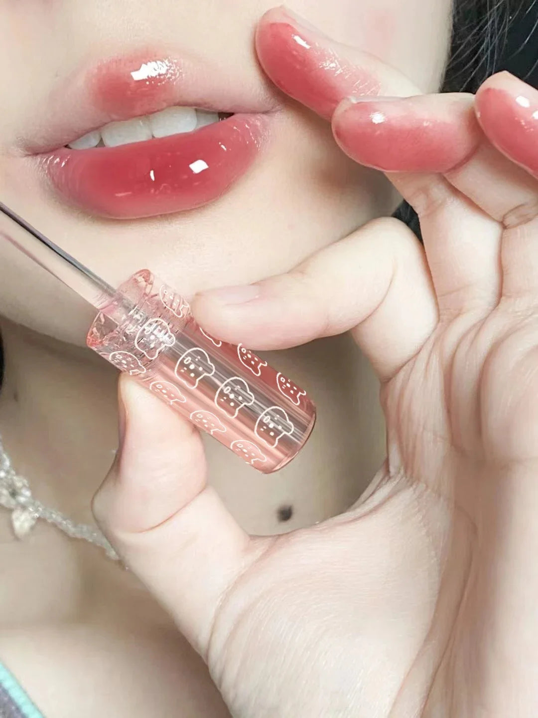 Cherry Pink Mirror Lip Gloss – Shiny Glass Finish & Hydrating Tint