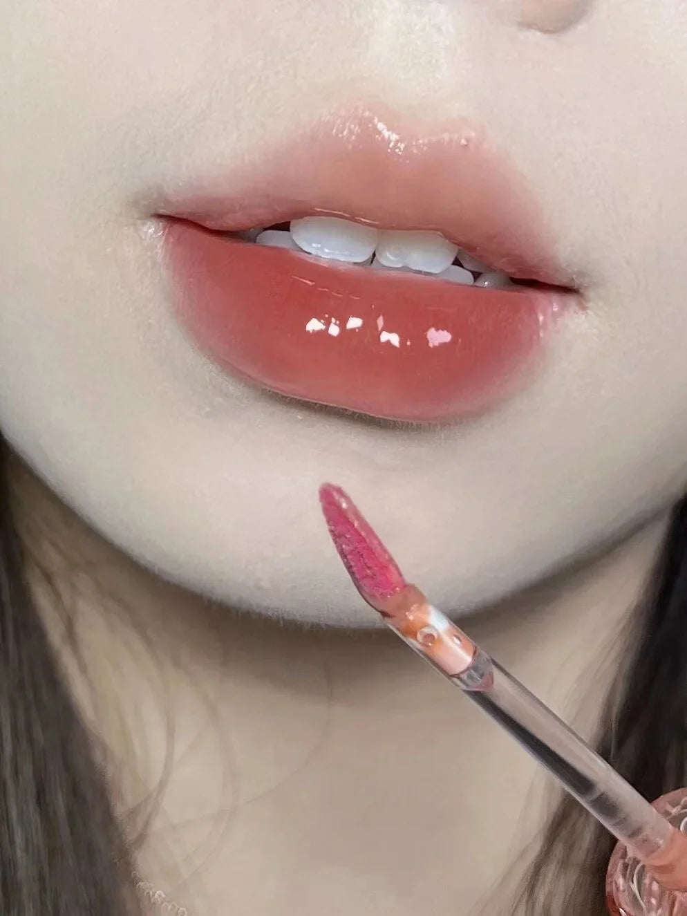 Cherry Pink Mirror Lip Gloss – Shiny Glass Finish & Hydrating Tint