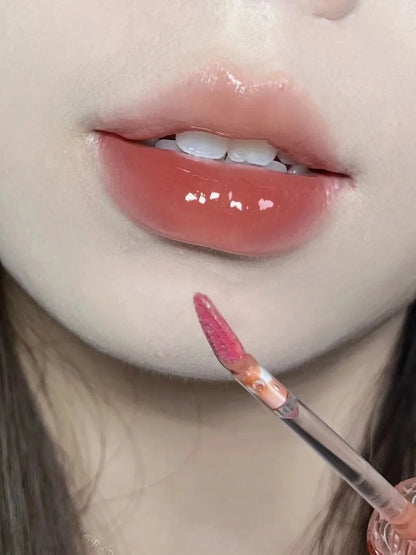 Cherry Pink Mirror Lip Gloss – Shiny Glass Finish & Hydrating Tint