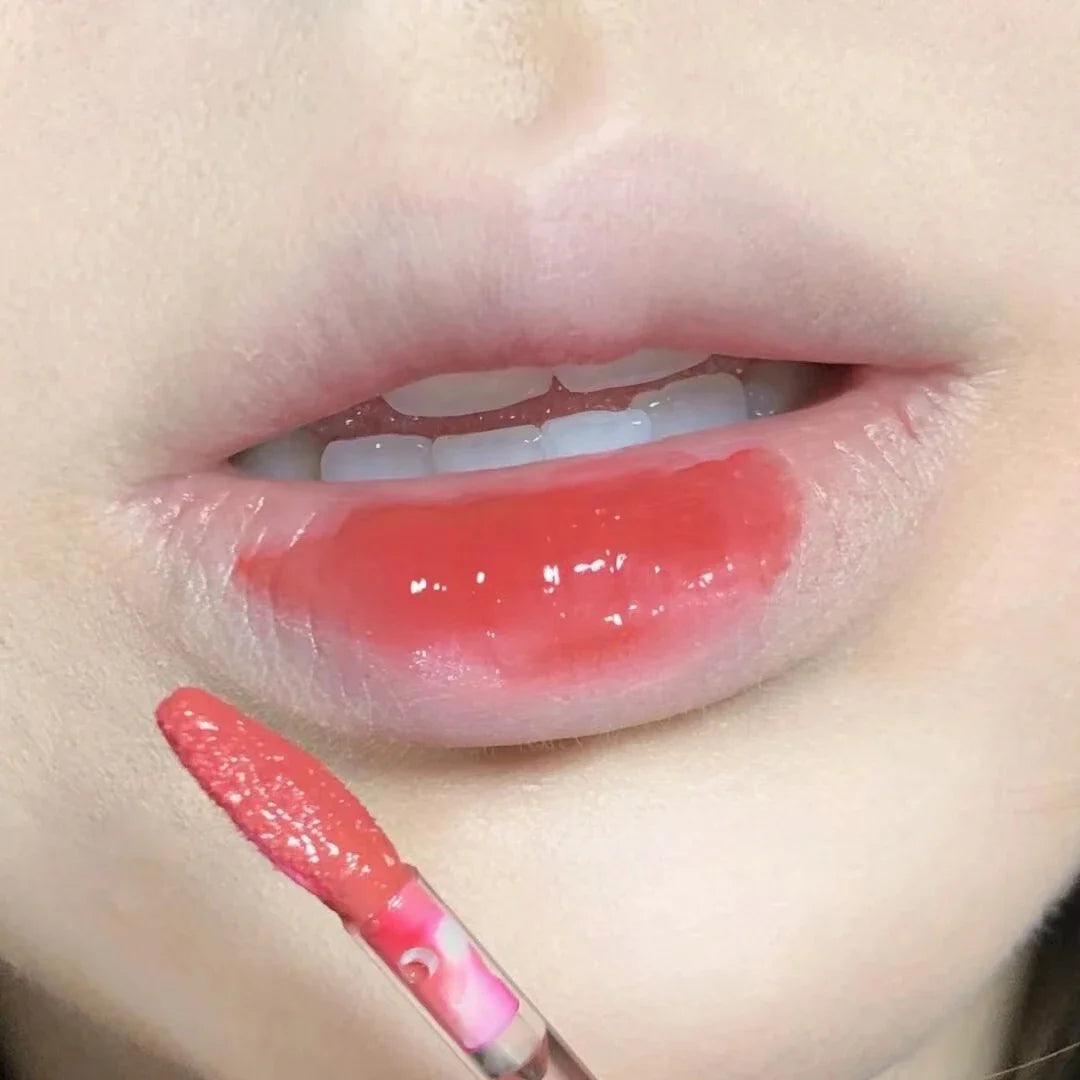 Cherry Pink Mirror Lip Gloss – Shiny Glass Finish & Hydrating Tint