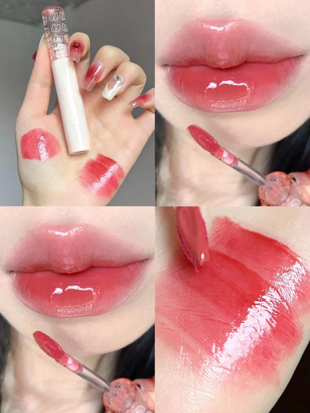 Cherry Pink Mirror Lip Gloss – Shiny Glass Finish & Hydrating Tint