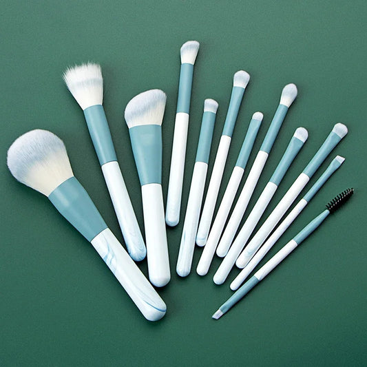 12-Piece Soft Makeup Brush Set – Complete Face & Eye Collection
